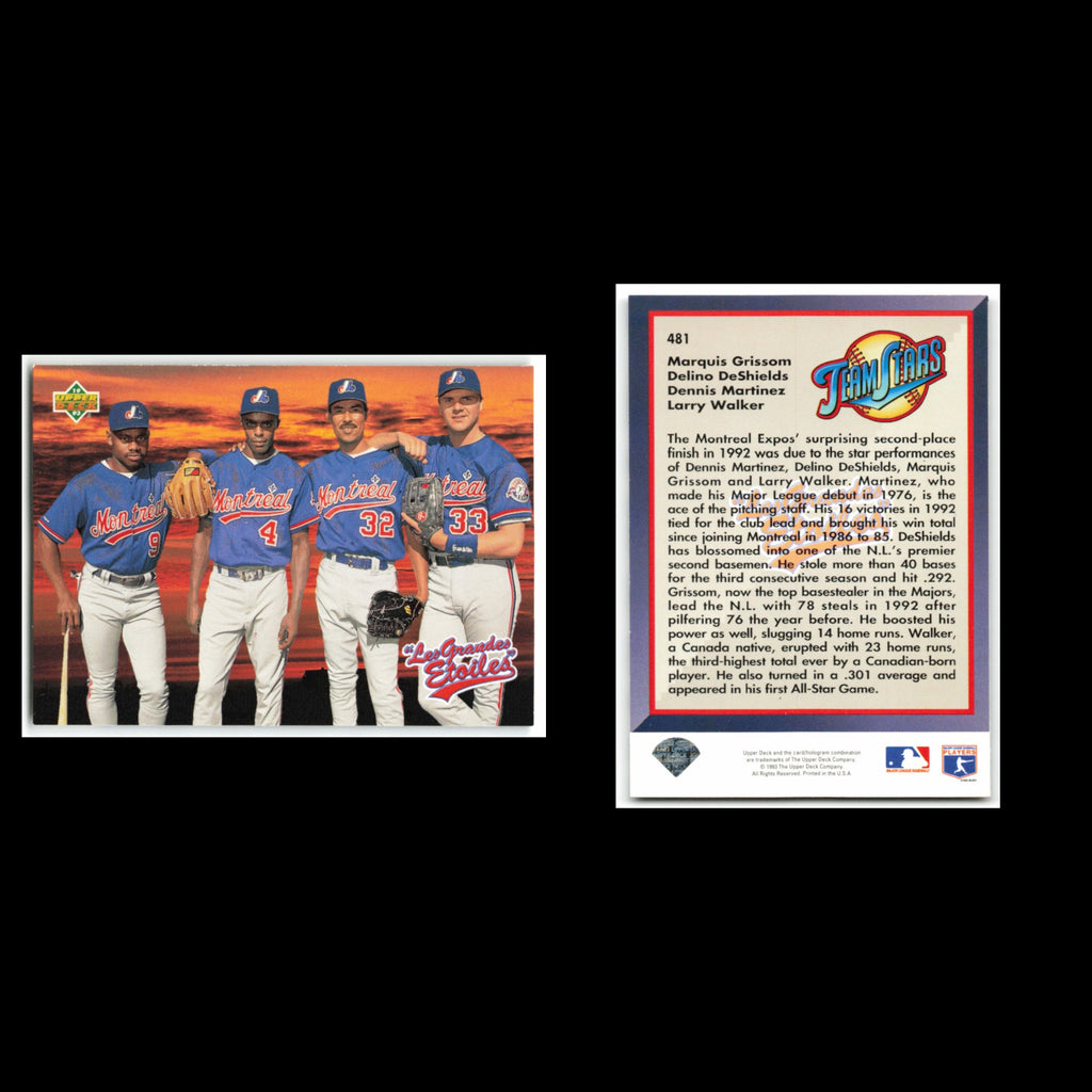 Marquis Grissom/Delino DeShields/Dennis Martinez/Larry Walker #481 1993 Baseball