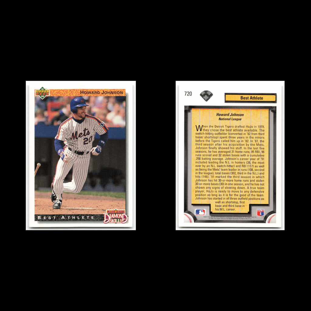 Howard Johnson #720 1992 Upper Deck New York Mets Baseball Card MLB NM