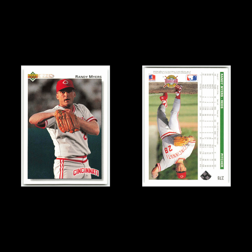 Randy Myers #278 1992 Upper Deck Cincinnati Reds Baseball Card MLB NM