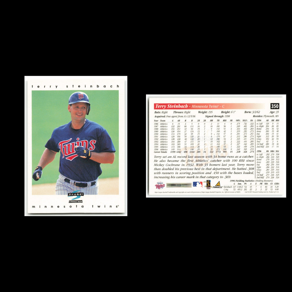 Terry Steinbach #350 1997 Score Minnesota Twins Baseball Card MLB NM
