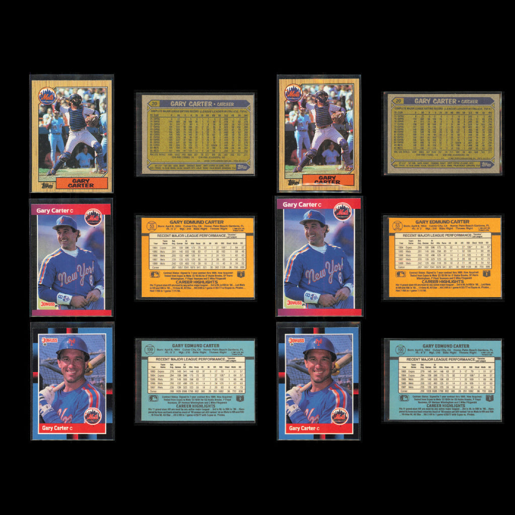Gary Carter Lot 60 Baseball Cards 1987 Fleer New York Mets Set Collection MLB NM