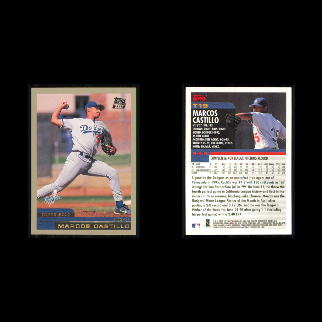 Marcos Castillo Rookie #T19 2000 Topps Traded - Rookies Los Angeles Dodgers Card