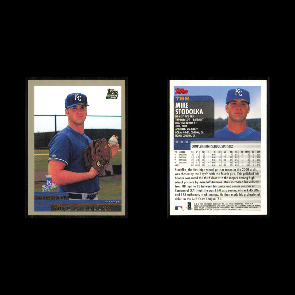 Mike Stodolka Rookie #T82 2000 Topps Traded - Rookies Kansas City Royals Card NM