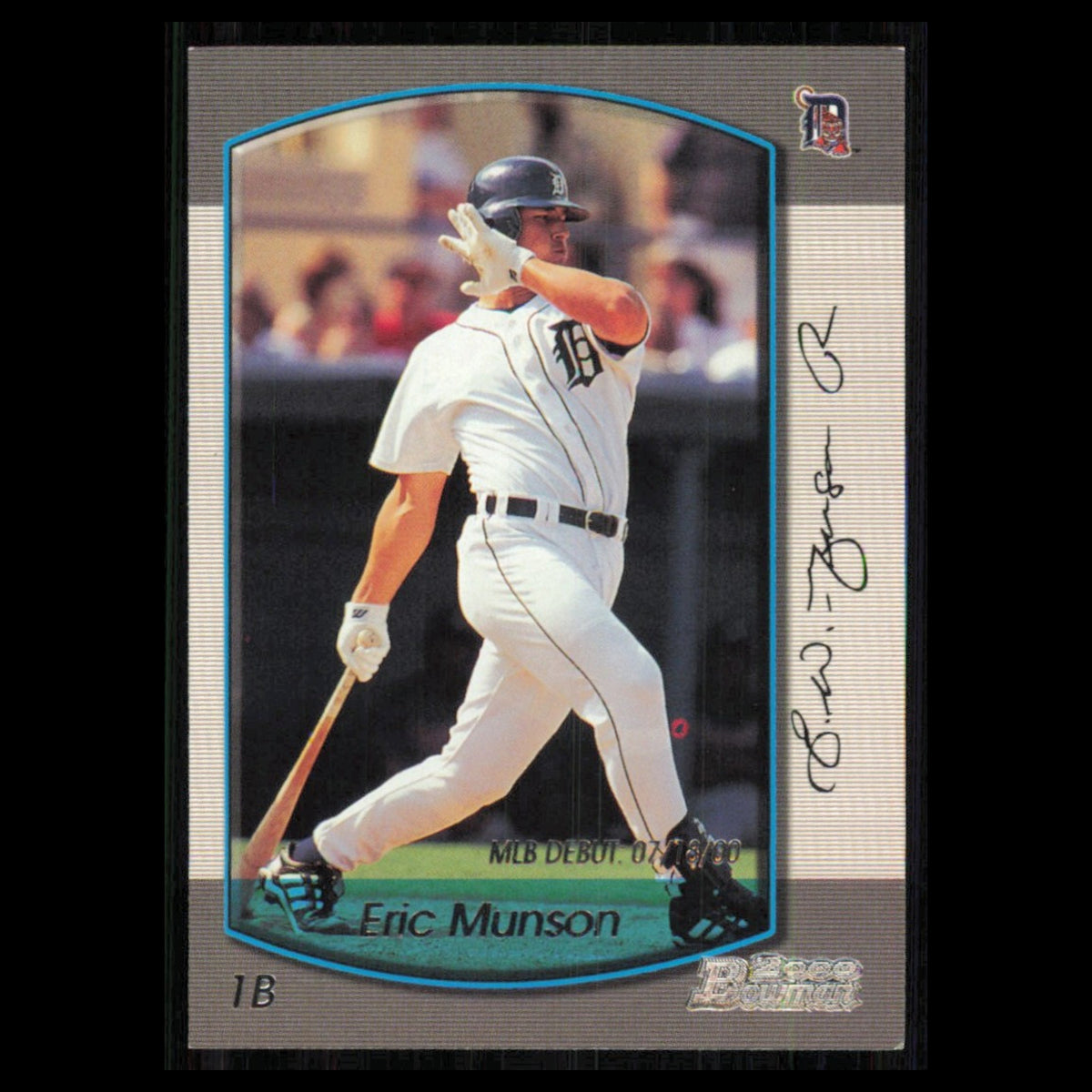 Eric Munson #13 2000 Bowman Draft Picks - Prospects Detroit Tigers Baseball Card