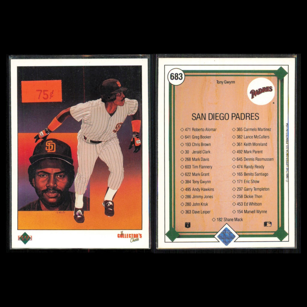 Tony Gwynn Lot 5 Baseball Cards 1990 Topps San Diego Padres Set Collection MLB