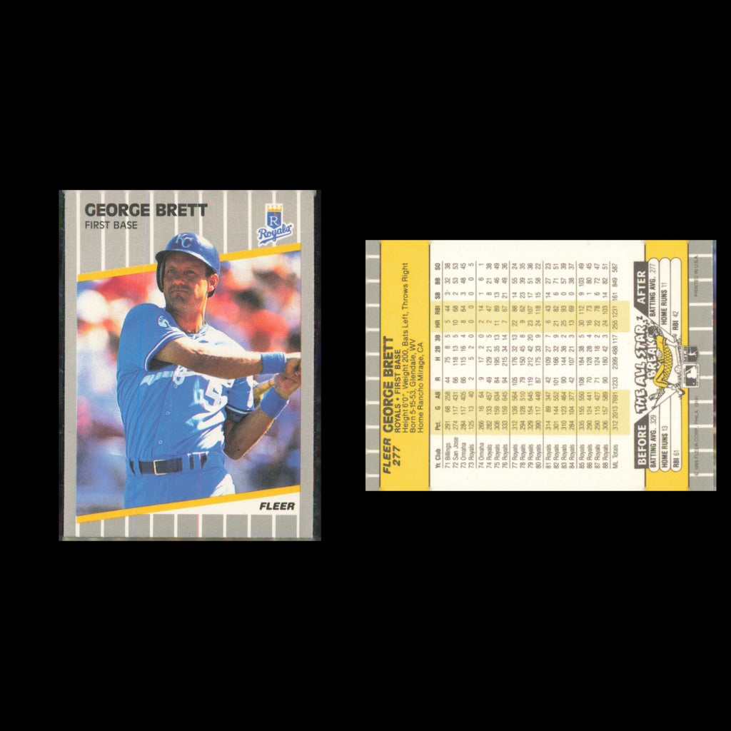 George Brett Lot 4 Baseball Cards 1991 Bowman Kansas City Royals Set Collection