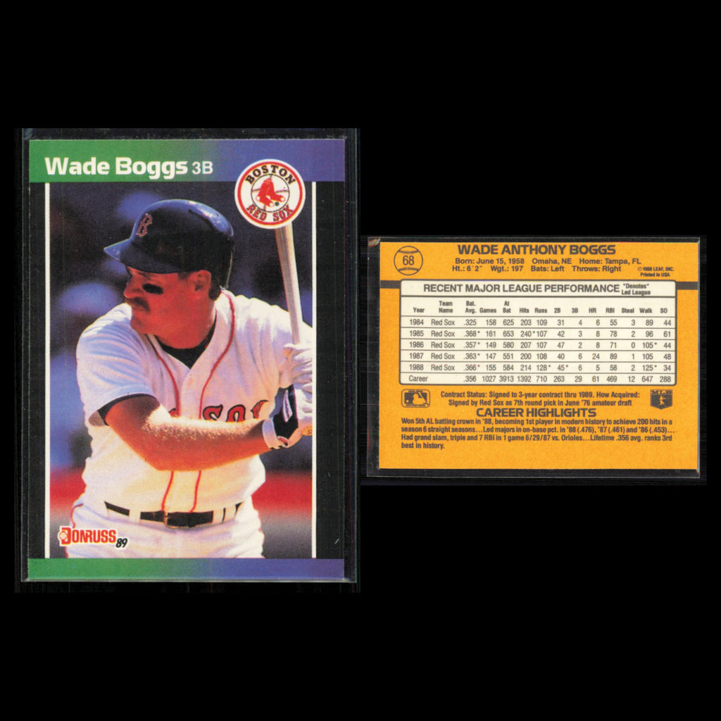 Wade Boggs Lot 5 Baseball Cards 1990 Bowman Boston Red Sox Set Collection MLB NM