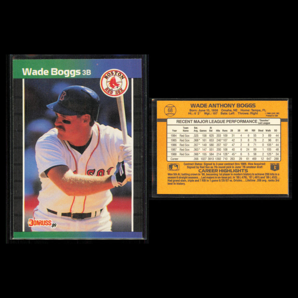 Wade Boggs Lot 5 Baseball Cards 1990 Topps Boston Red Sox Set Collection MLB NM