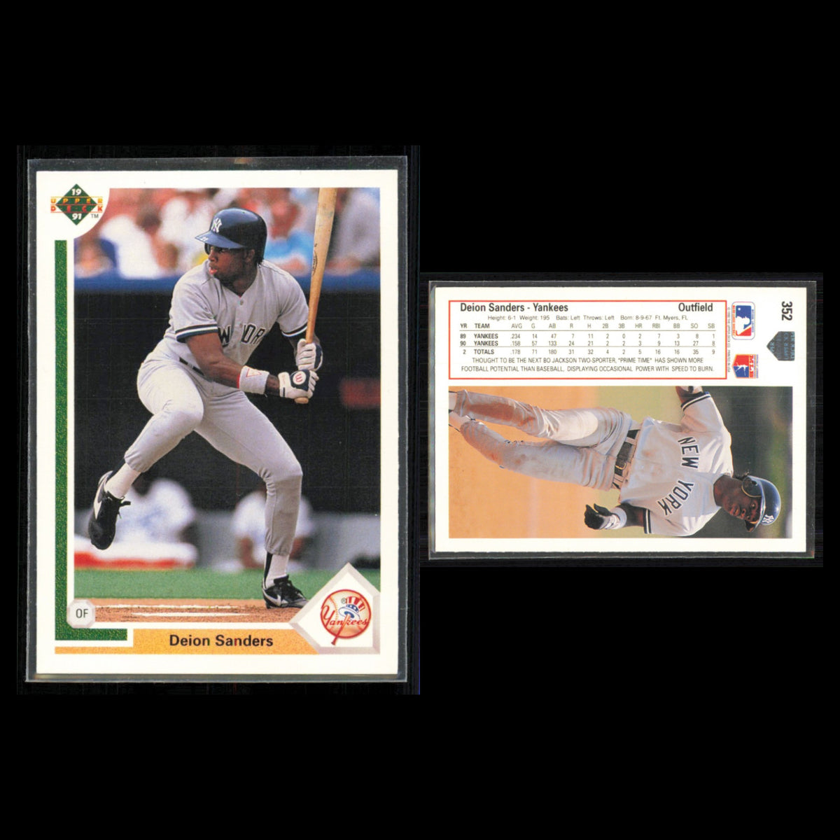 Deion Sanders Lot 6 Baseball Cards 1993 Ultra Atlanta Braves Set Collection MLB