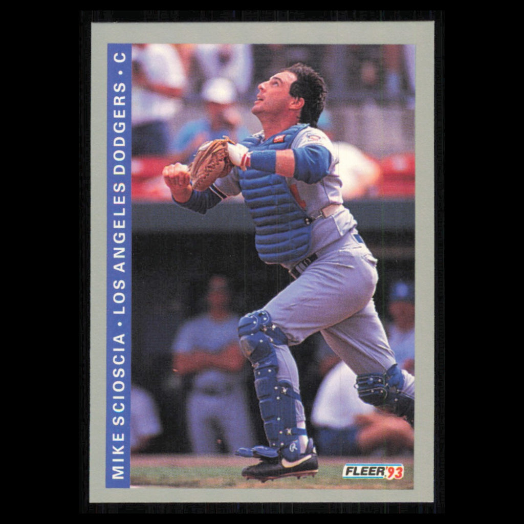 Mike Scioscia #67 1993 Fleer Los Angeles Dodgers Baseball Card MLB NM