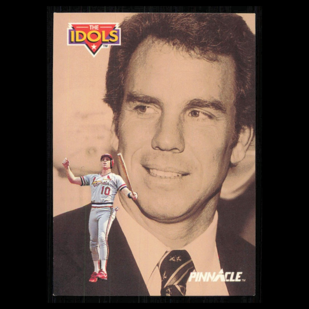 Rex Hudler/Roger Staubach #589 1992 Pinnacle St. Louis Cardinals Baseball Card