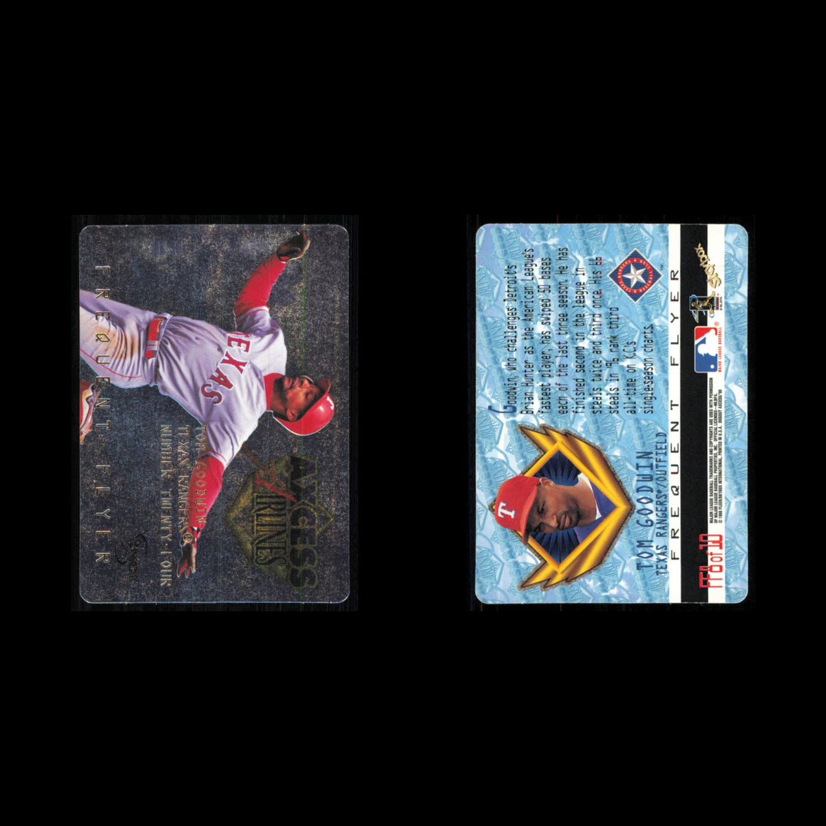 Tim Salmon #50 1998 SkyBox Dugout Axcess Frequent Flyers Anaheim Angels Baseball