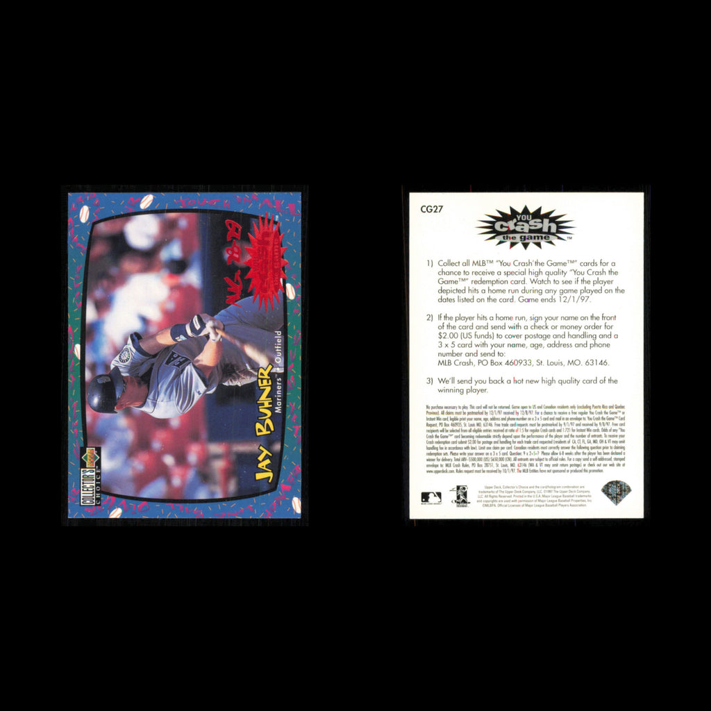 Jay Buhner #CG27 1997 Collectors Choice You Crash the Game Seattle Mariners Card
