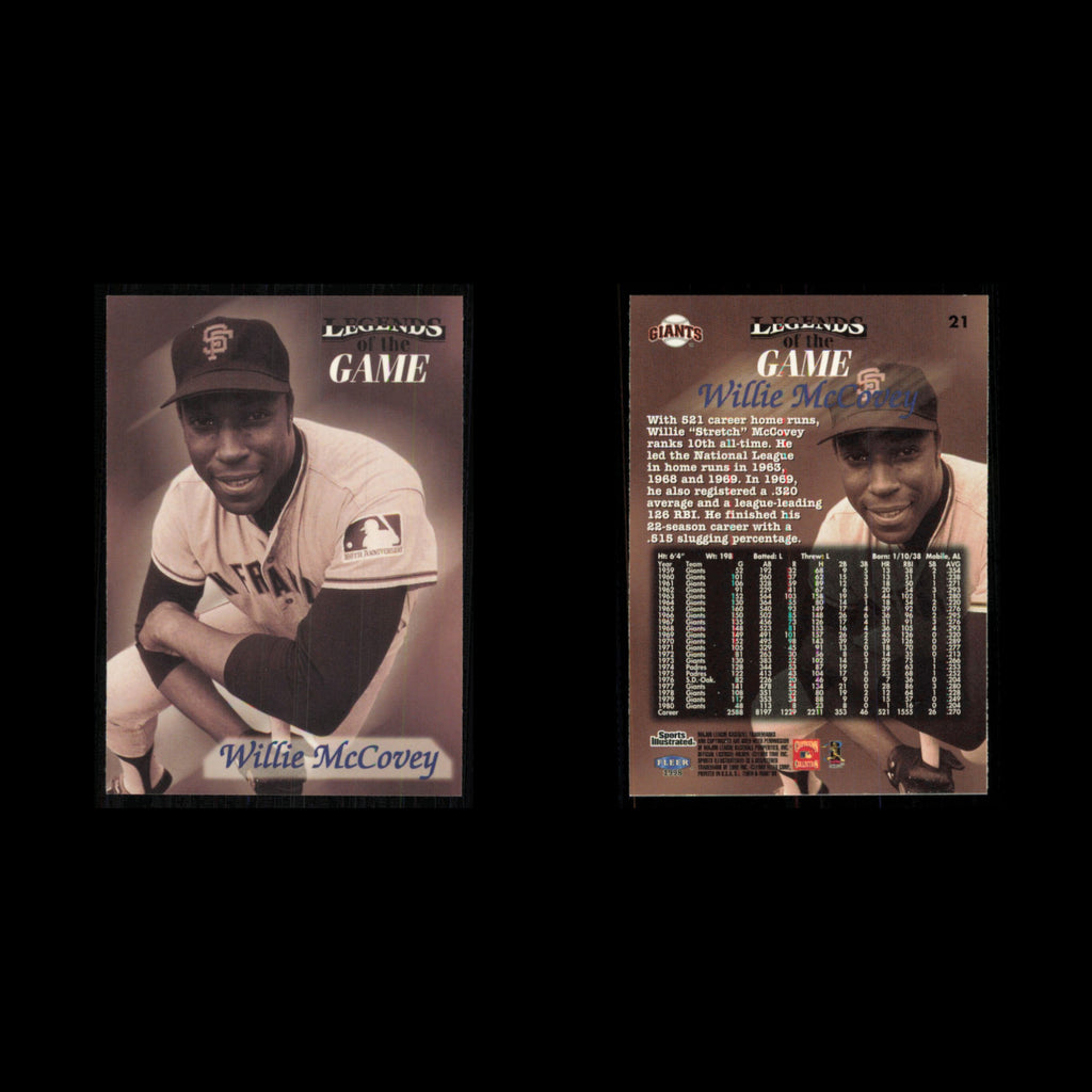 Willie McCovey #21 1998 Sports Illustrated Then and Now San Francisco Giants MLB
