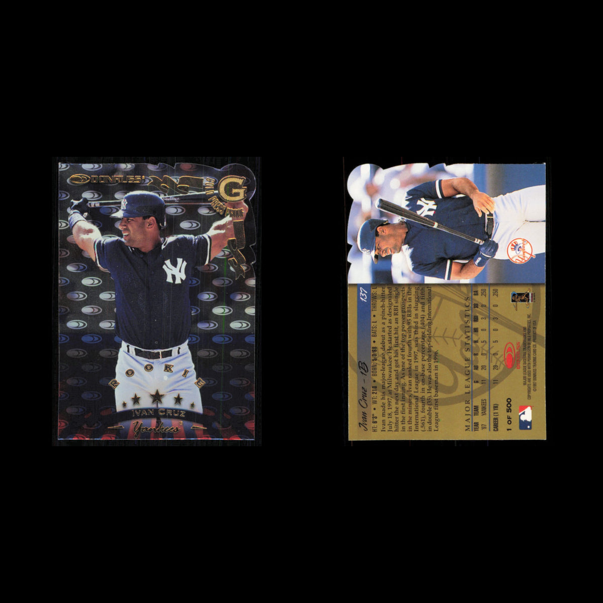 Ivan Cruz Rookie #137 1998 Donruss New York Yankees Baseball Card MLB NM