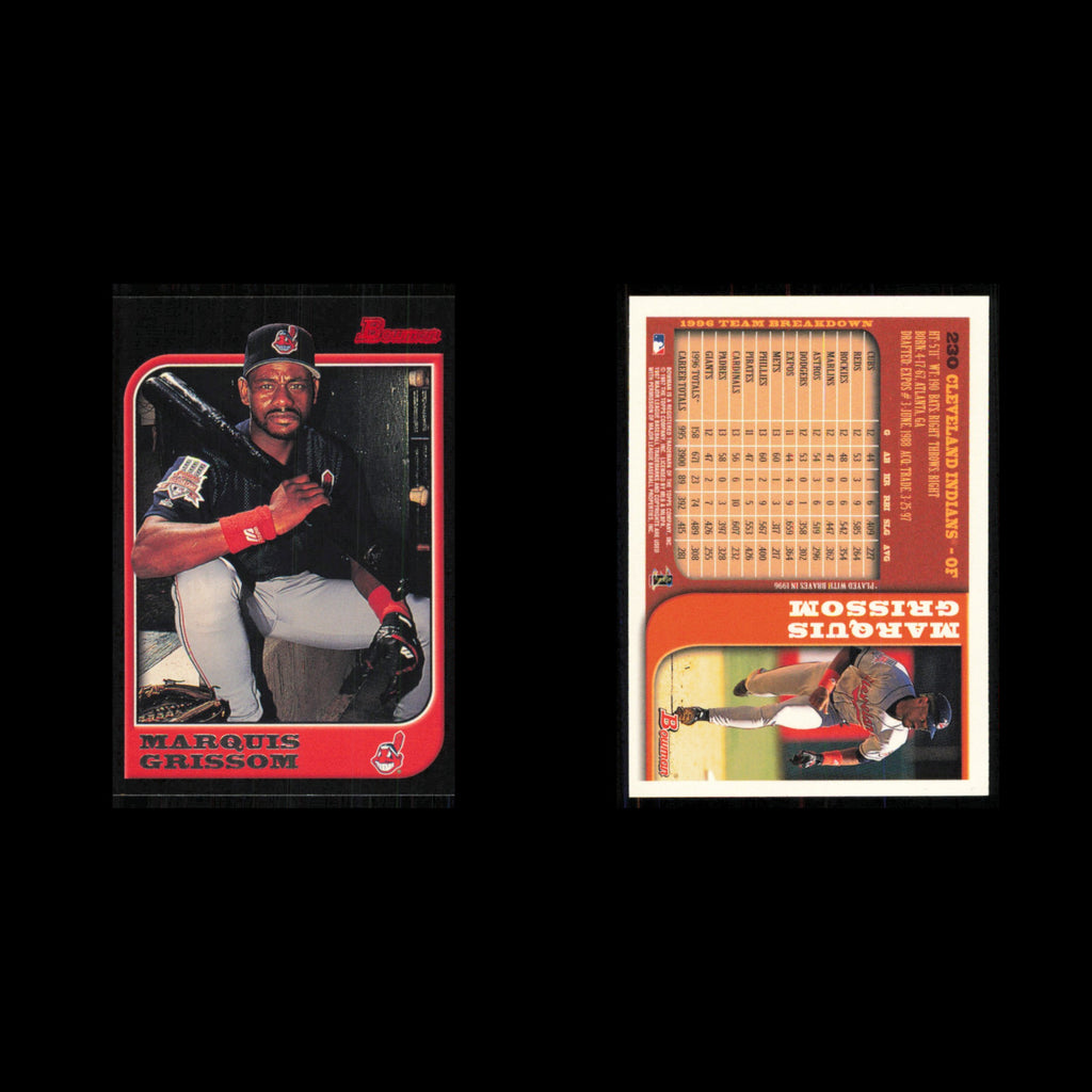 Marquis Grissom #230 1997 Bowman Cleveland Indians Baseball Card MLB NM