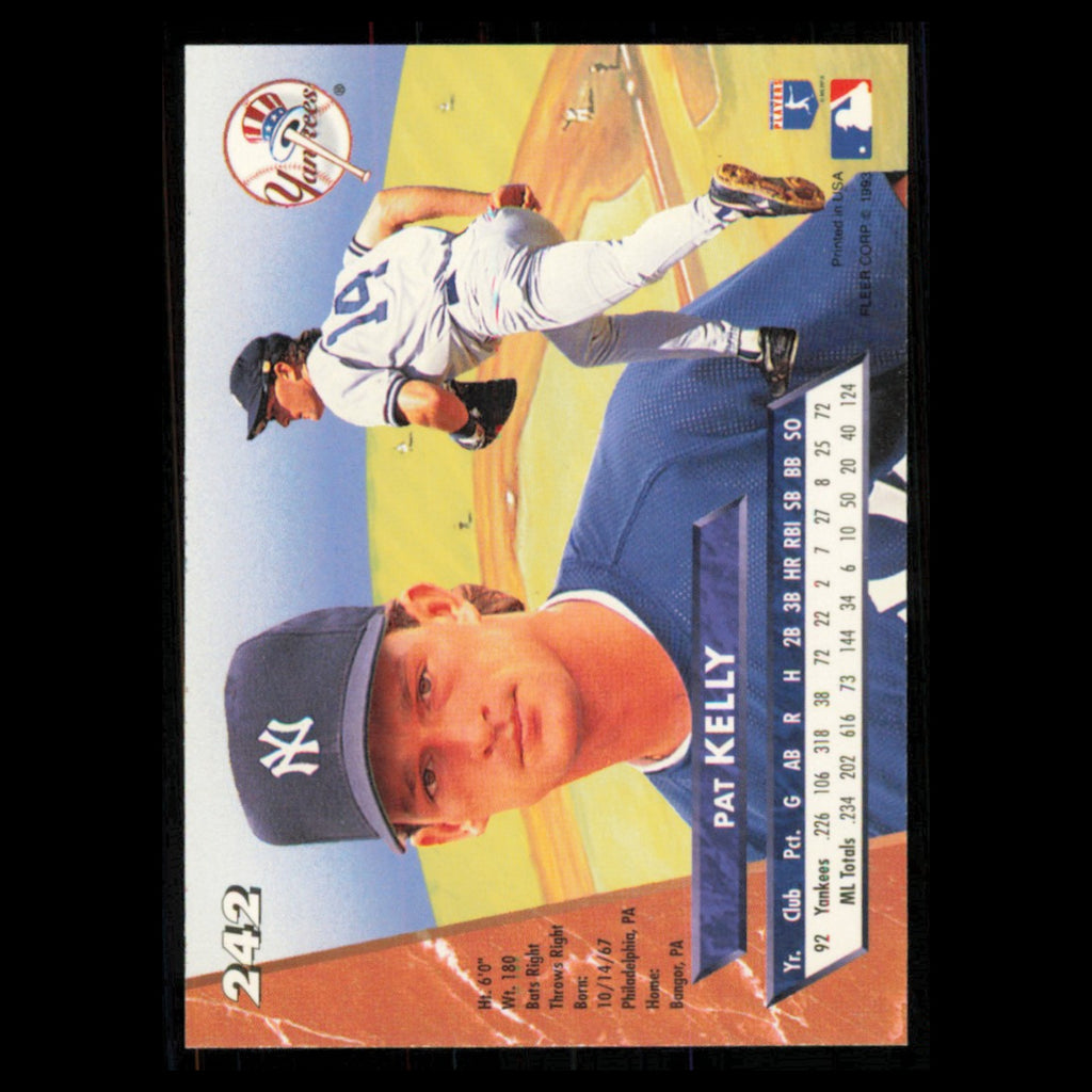 Pat Kelly #242 1993 Ultra New York Yankees Baseball Card MLB NM