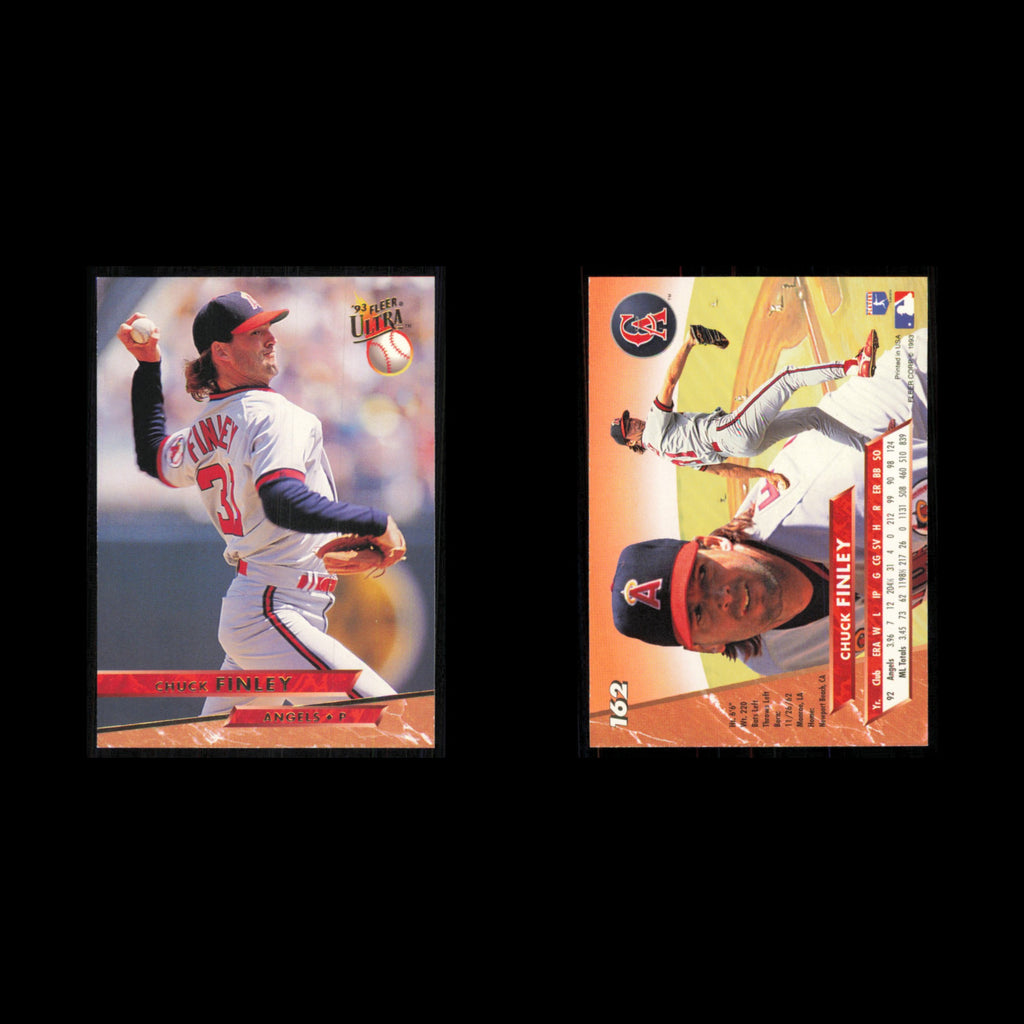 Chuck Finley #162 1993 Ultra California Angels Baseball Card MLB NM
