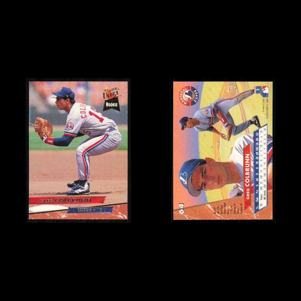 Greg Colbrunn #64 1993 Ultra Montreal Expos Baseball Card MLB NM