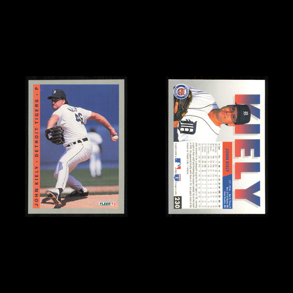 John Kiely #230 1993 Fleer Detroit Tigers Baseball Card MLB NM