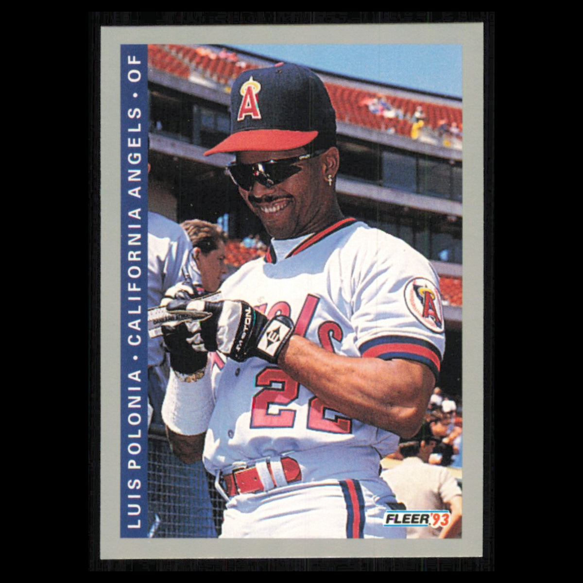 Luis Polonia #196 1993 Fleer California Angels Baseball Card MLB NM