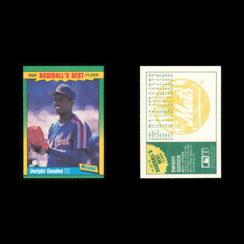 Dwight Gooden Lot 7 Baseball Cards 1988 New York Mets Set Collection MLB NM