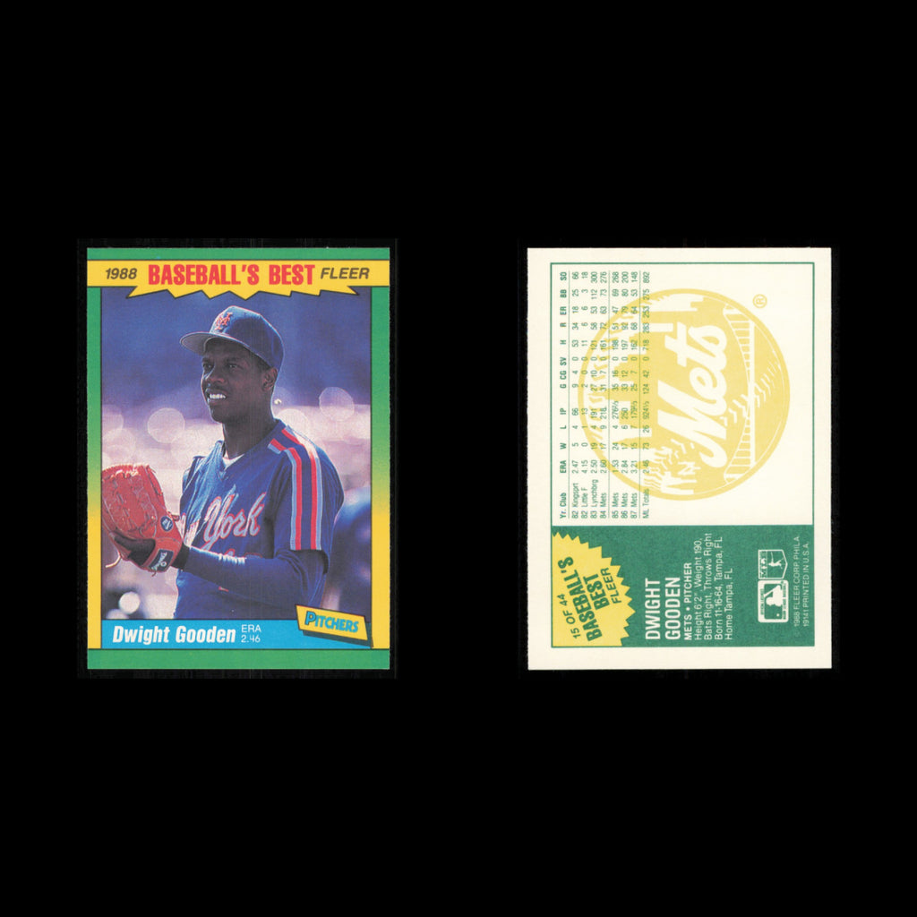 Dwight Gooden Lot 7 Baseball Cards 1988 New York Mets Set Collection MLB NM