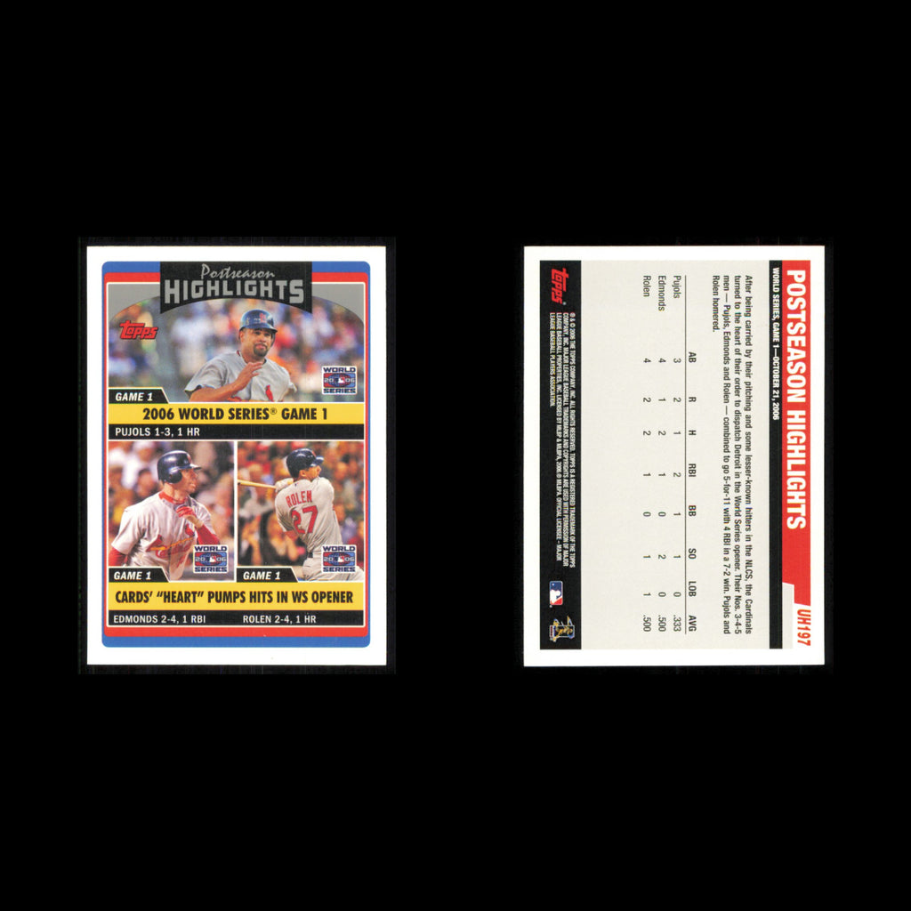 Albert Pujols Lot 7 Baseball Cards 2005 Topps St. Louis Cardinals Set Collection