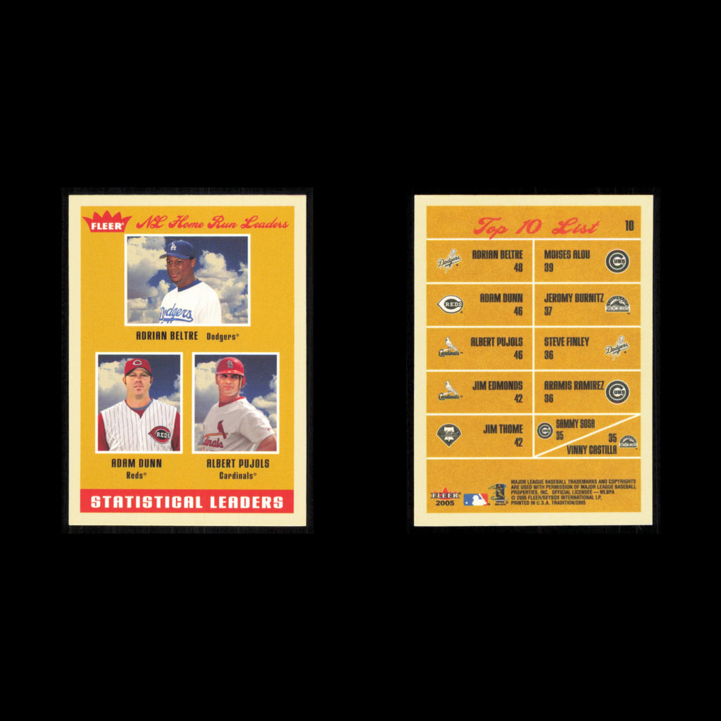 Albert Pujols Lot 7 Baseball Cards 2005 Fleer Tradition St. Louis Cardinals Set
