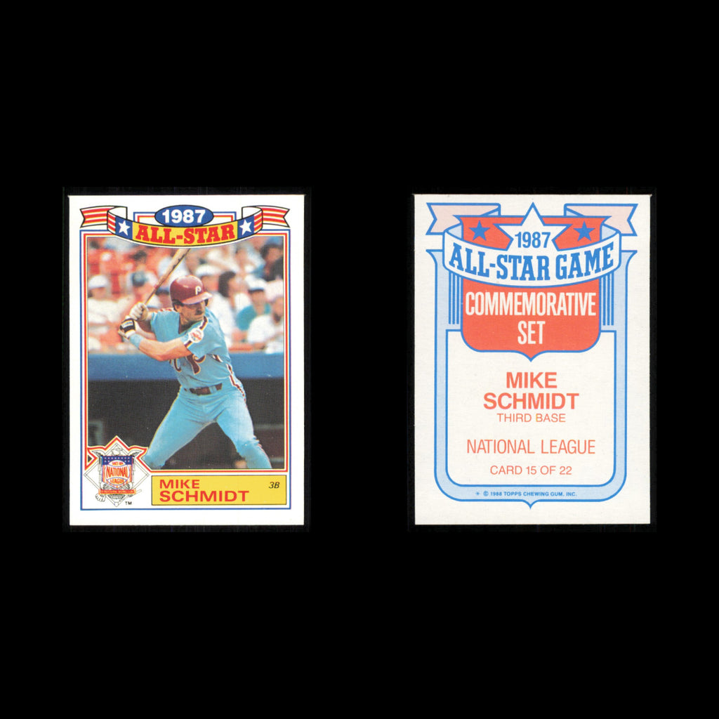 Mike Schmidt Lot 8 Baseball Cards 1988 Topps Philadelphia Phillies Set MLB NM