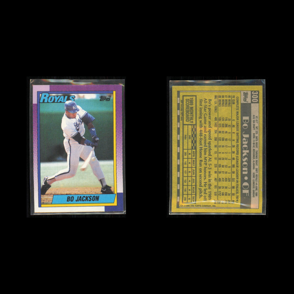 Bo Jackson Lot 8 Baseball Cards 1989 Fleer Kansas City Royals Set Collection MLB