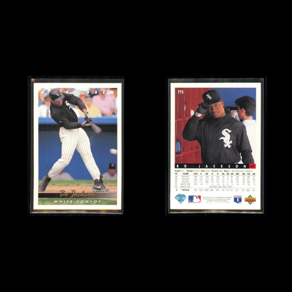 Bo Jackson Lot 8 Baseball Cards 1989 Fleer Kansas City Royals Set Collection MLB
