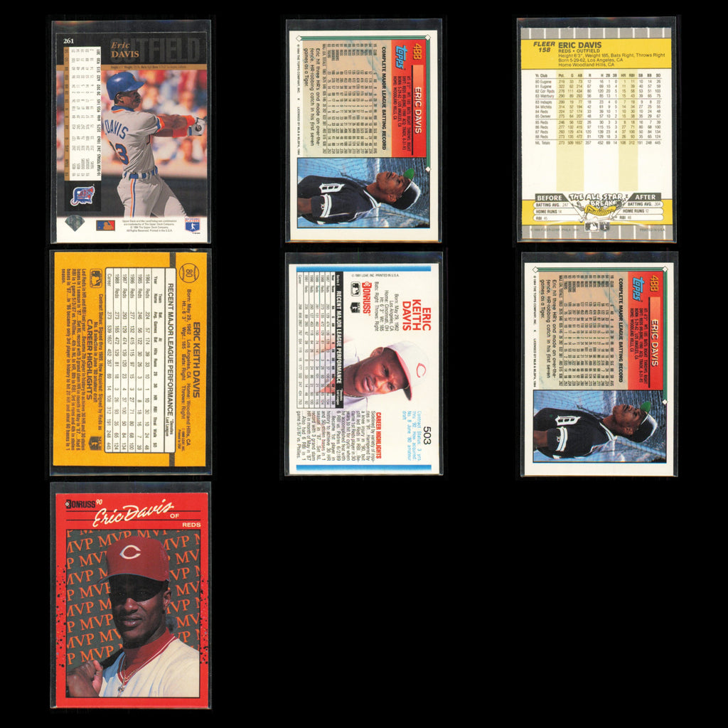 Eric Davis Lot 7 Baseball Cards 1994 Upper Deck Detroit Tigers Set Collection NM