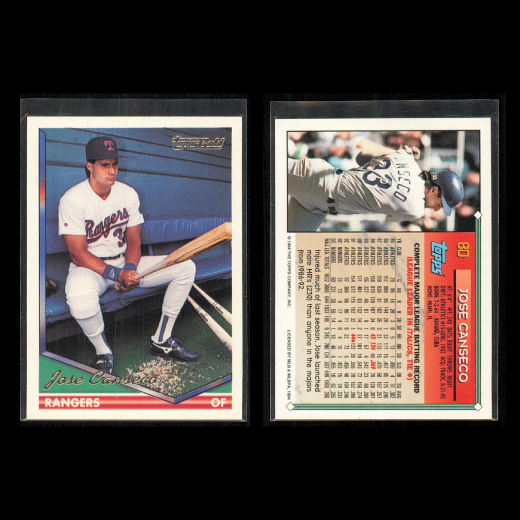 Jose Canseco/Terry Steinbach/Mark McGwire Lot 11 Baseball Cards 1989 Fleer Set
