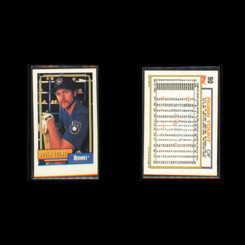 Robin Yount Lot 4 Baseball Cards 1989 Topps Milwaukee Brewers Set Collection MLB