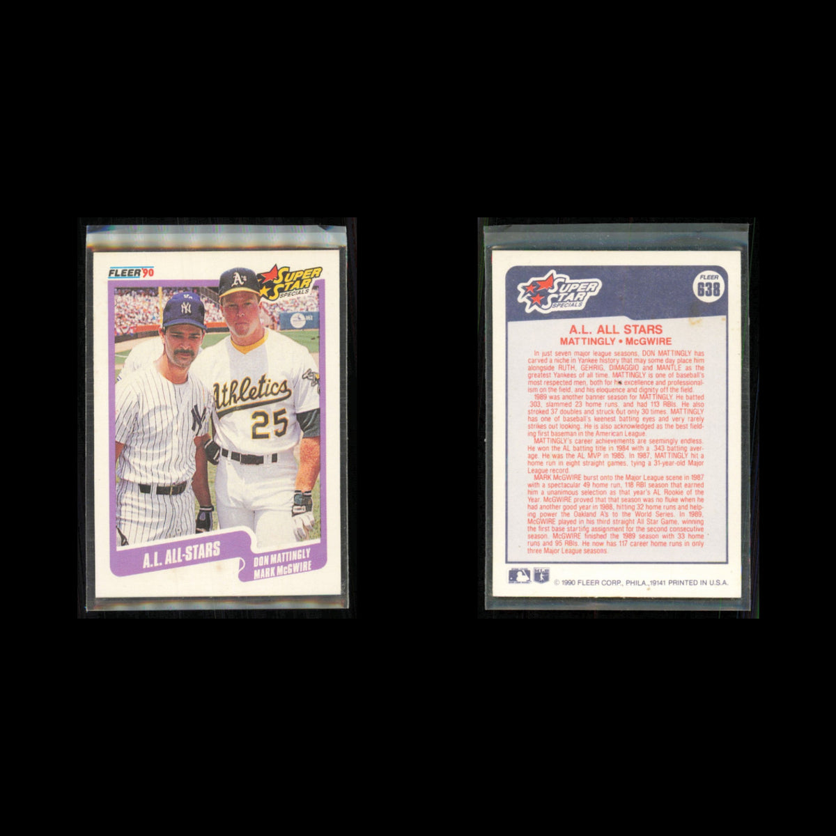 Don Mattingly Lot 8 Baseball Cards 1990 Topps New York Yankees Set Collection NM