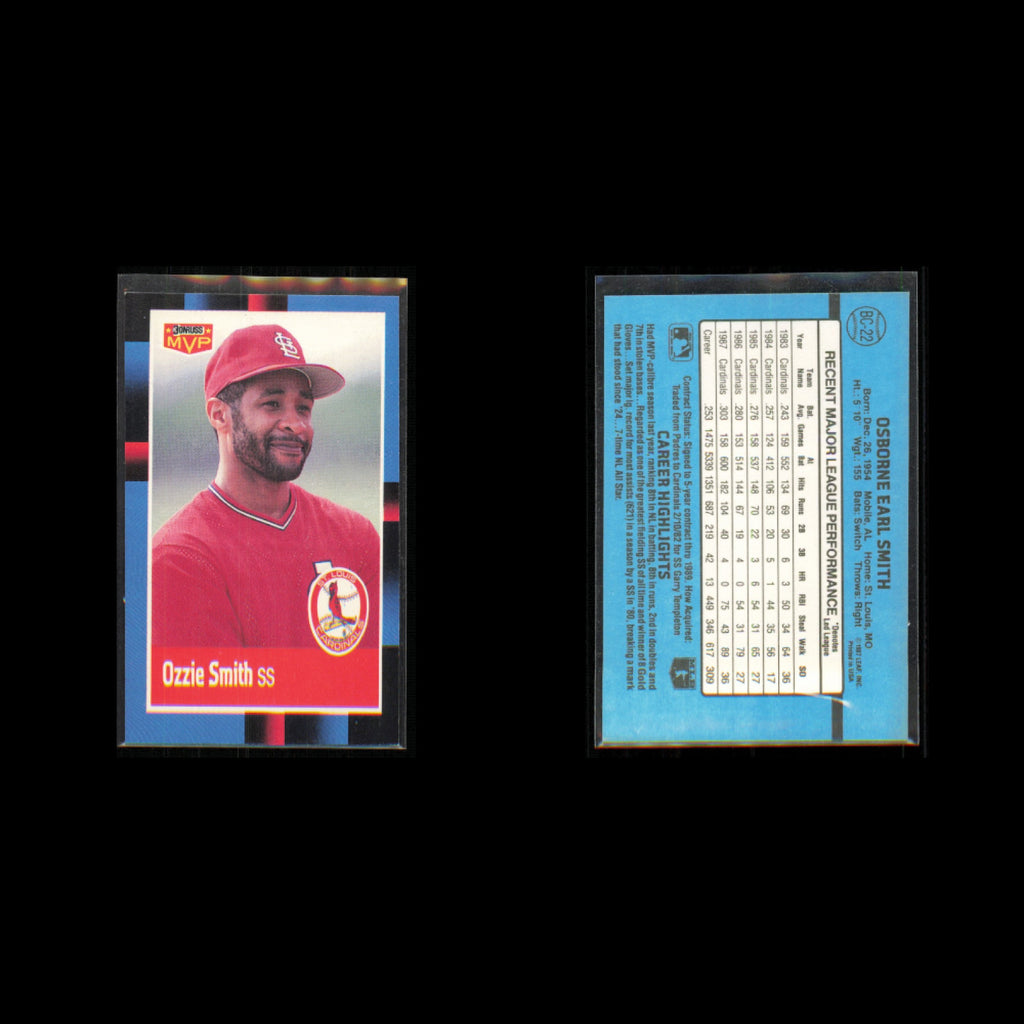 Ozzie Smith Lot 22 Baseball Cards 1990 Topps St. Louis Cardinals Set Collection