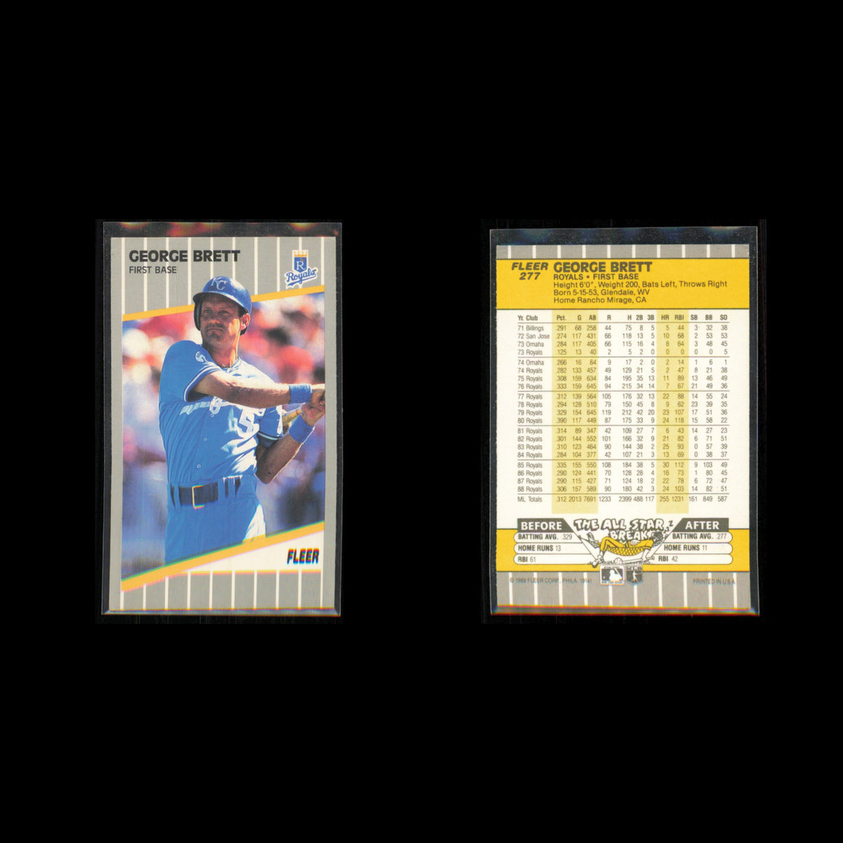 George Brett Lot 3 Baseball Cards 1992 Upper Deck Kansas City Royals Set MLB NM