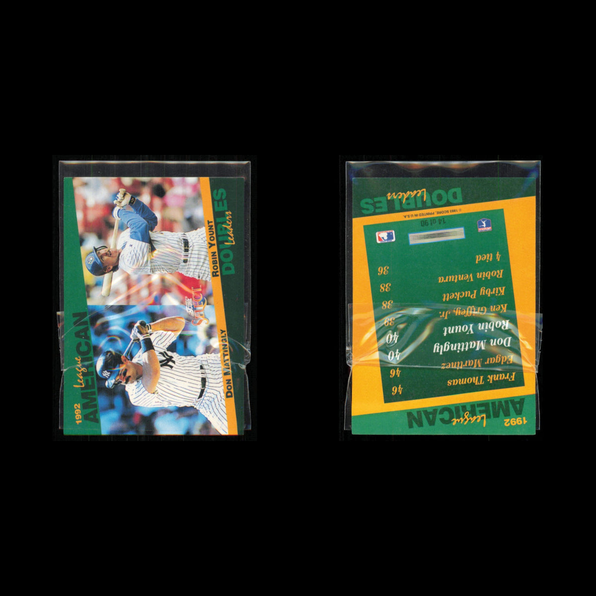 Don Mattingly Lot 8 Baseball Cards 1992 Select New York Yankees Set Collection