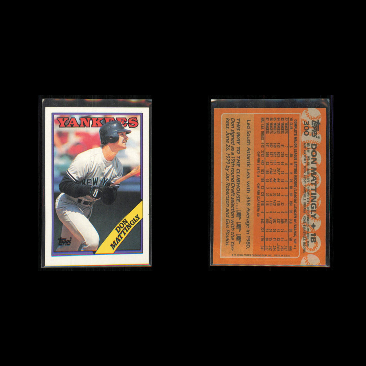 Don Mattingly Lot 8 Baseball Cards 1992 Select New York Yankees Set Collection