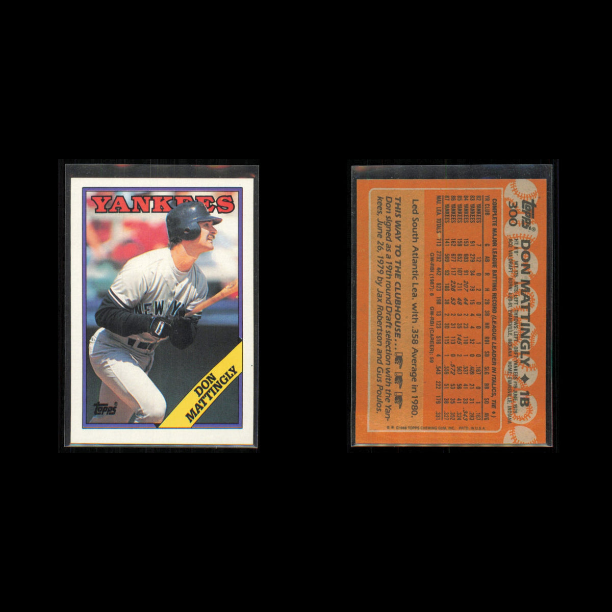 Don Mattingly Lot 8 Baseball Cards 1992 Select New York Yankees Set Collection