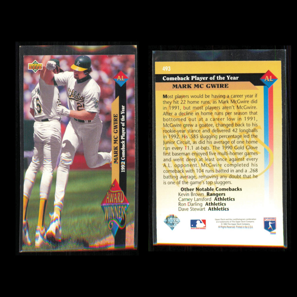 Mark McGwire Lot 5 Baseball Cards 1988 Donruss Oakland Athletics Set Collection
