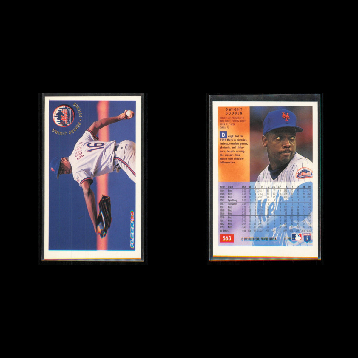Dwight Gooden Lot 7 Baseball Cards 1993 Triple Play Nicknames New York Mets Set