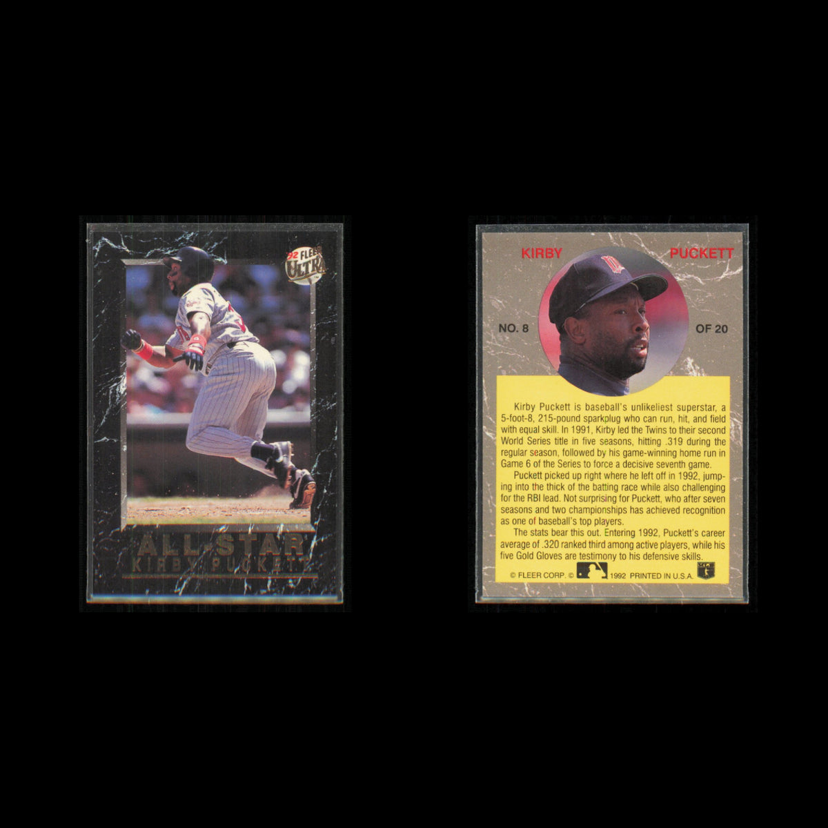 Kirby Puckett Lot 7 Baseball Cards 1994 Fleer Minnesota Twins Set Collection MLB