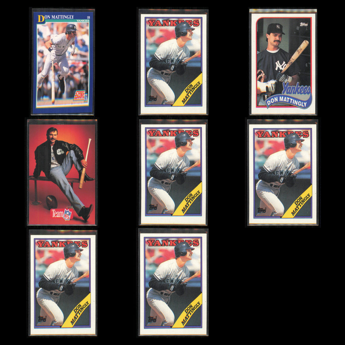 Don Mattingly Lot 8 Baseball Cards 1991 Score New York Yankees Set Collection NM