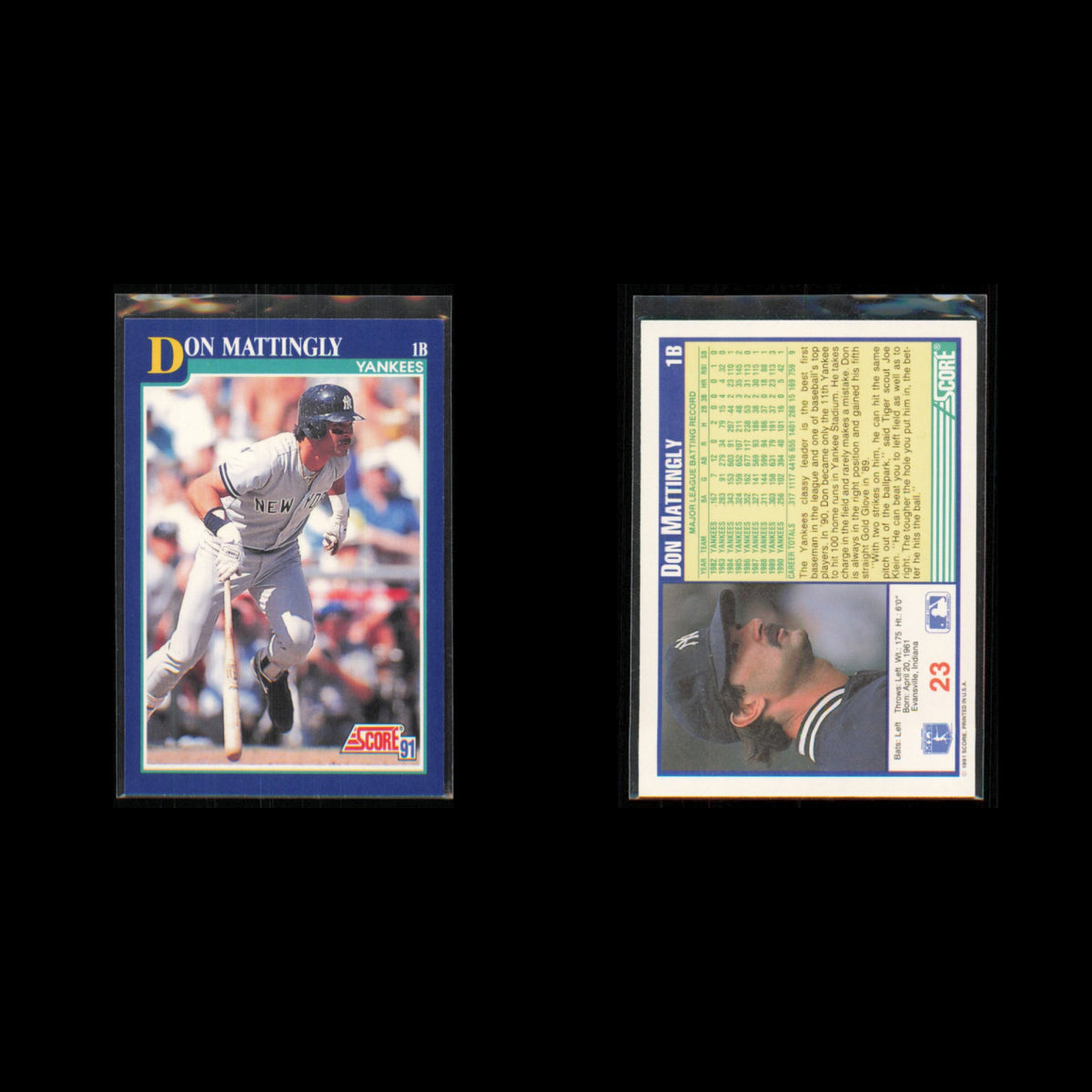 Don Mattingly Lot 8 Baseball Cards 1988 Topps New York Yankees Set Collection NM