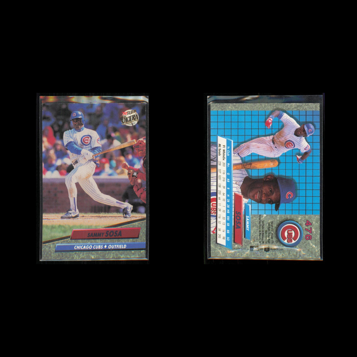 Sammy Sosa Lot 3 Baseball Cards 1992 Fleer Ultra Chicago Cubs Set Collection MLB