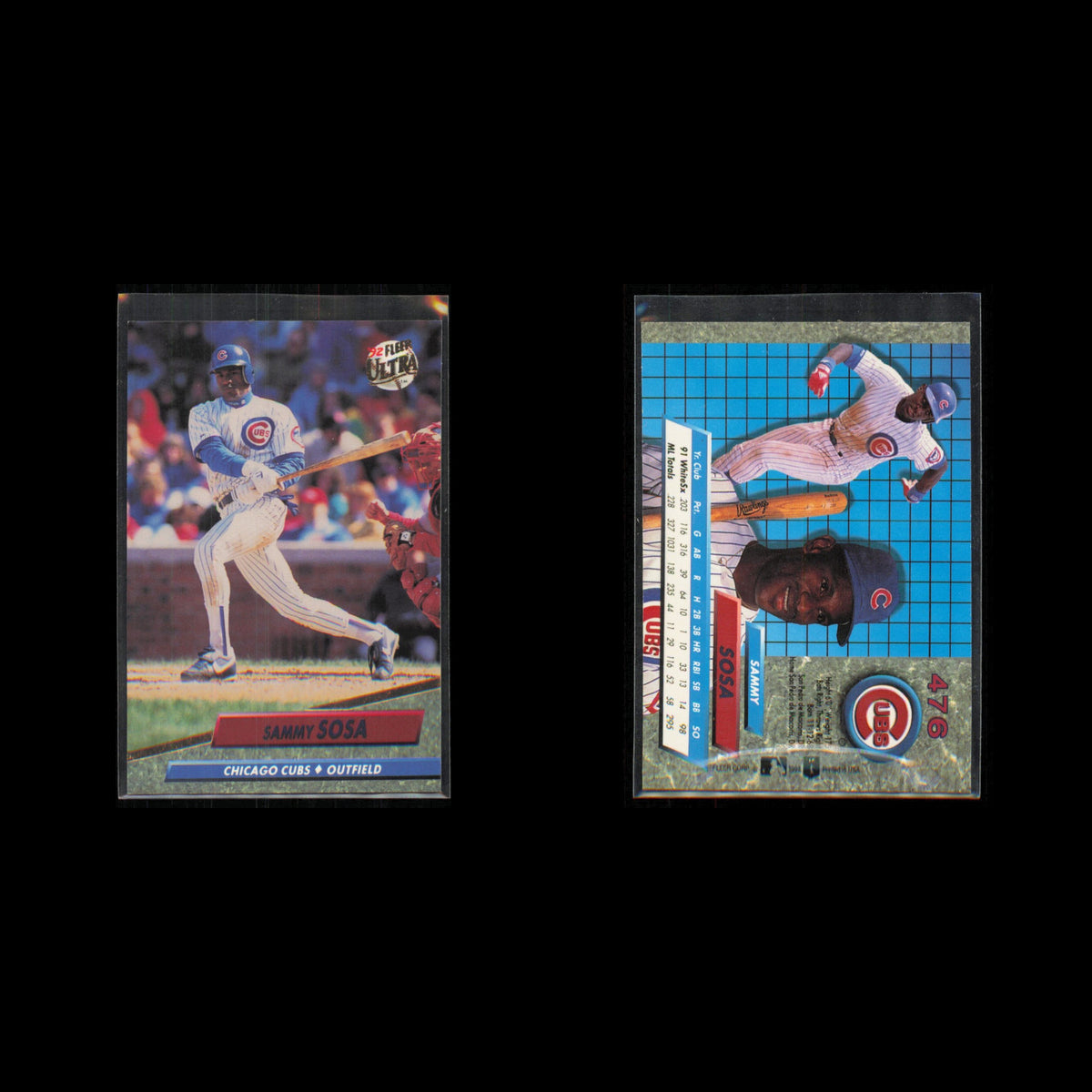 Sammy Sosa Lot 3 Baseball Cards 1992 Fleer Ultra Chicago Cubs Set Collection MLB