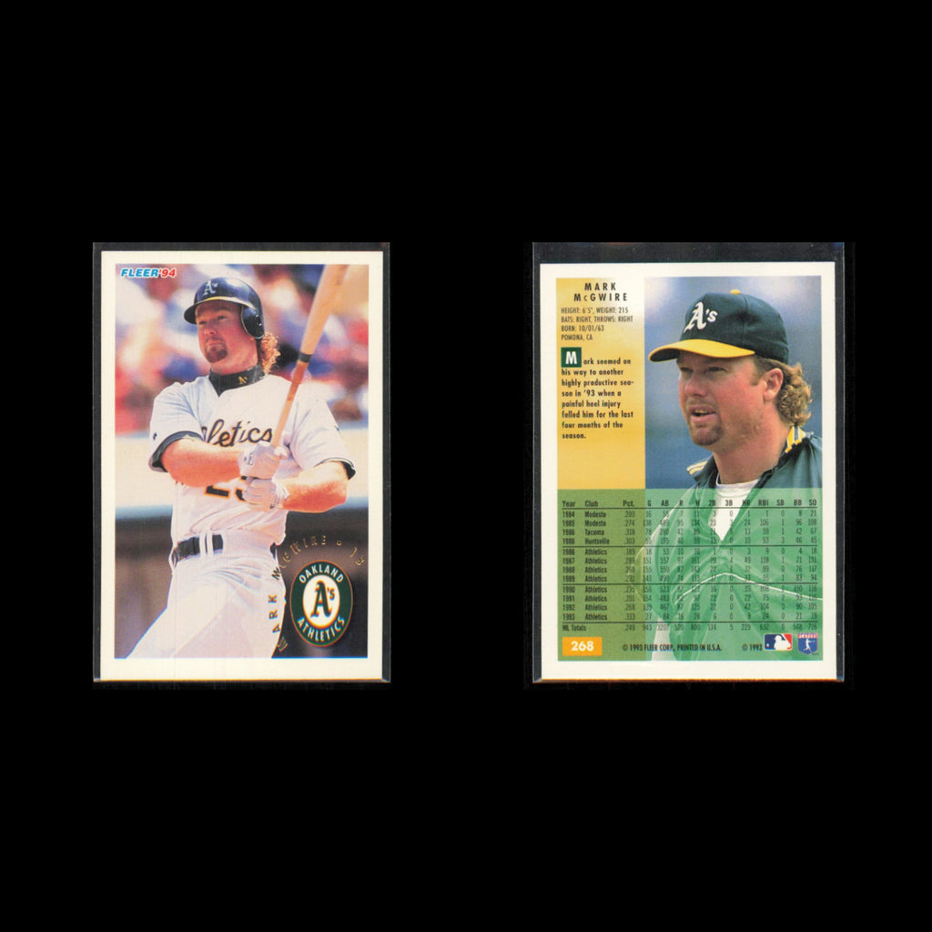 Mark McGwire Lot 7 Baseball Cards 1994 Fleer California Angels Set Collection NM