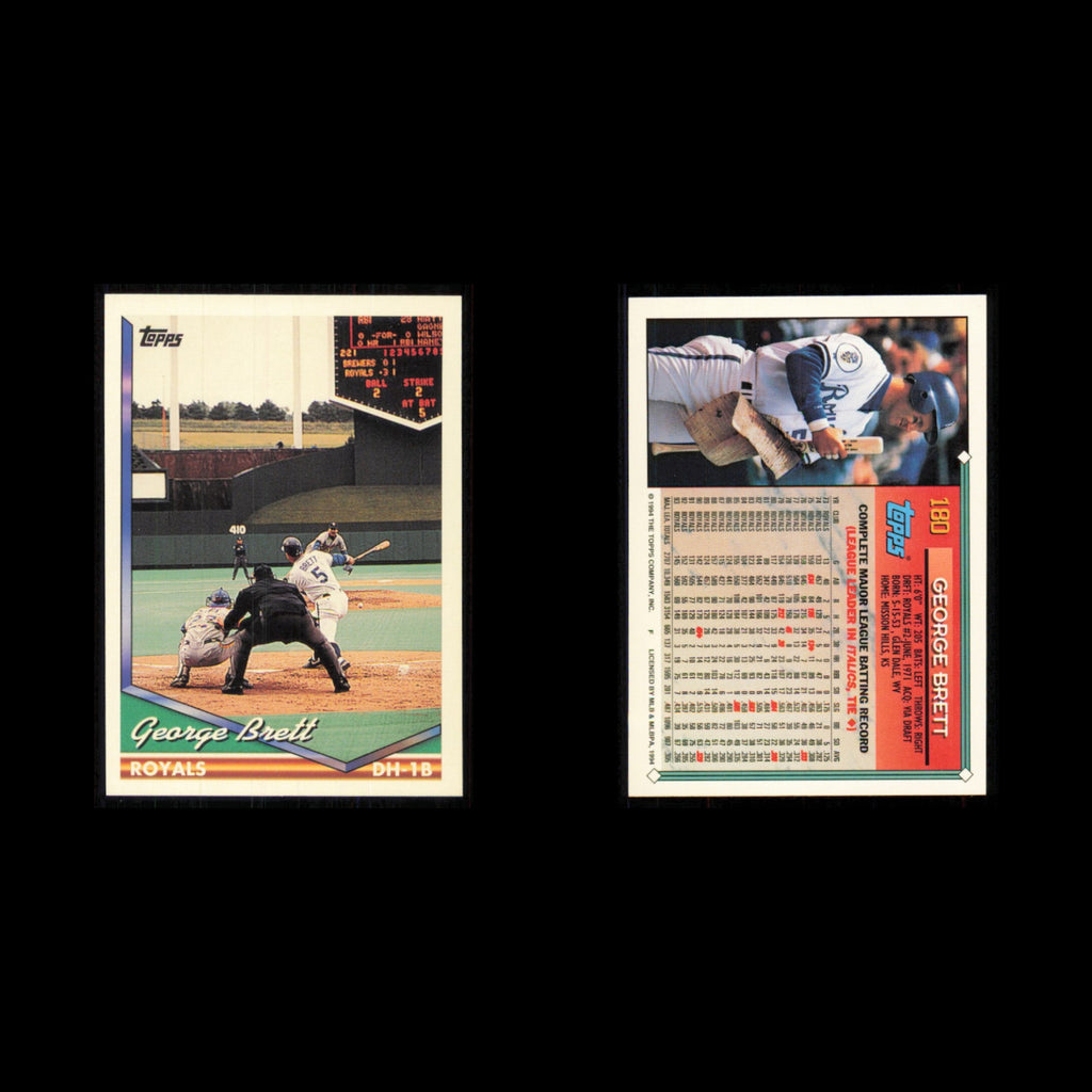 George Brett Lot 7 Baseball Cards 1994 Fleer Kansas City Royals Set Collection
